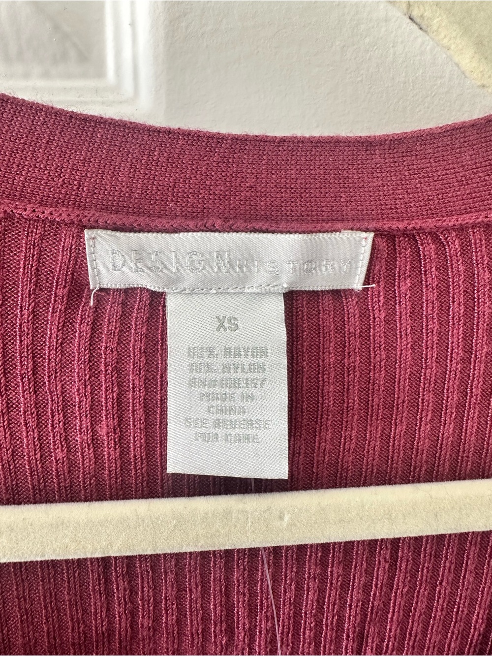 Design History Berry & Mint Colorblock Ribbed Cardigan Size XS - Picture 2 of 3